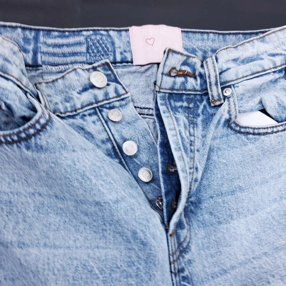 Revice Ex-Boyfriend/B-Boy Jeans Light Wash High Rise Distressed Button F… - Picture 5 of 8